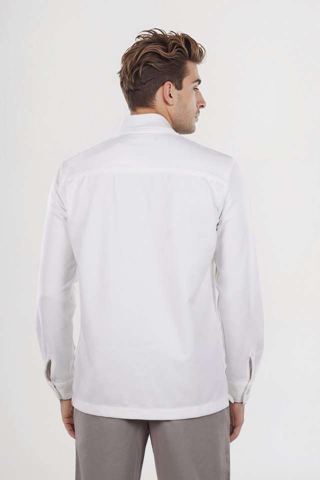 Solid-Polyester-Blend-Regular-Fit-Men-s-Casual-Wear-Shirt