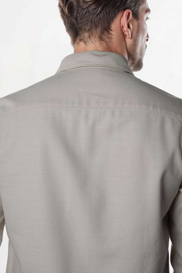 Solid-Polyester-Blend-Regular-Fit-Men-s-Casual-Wear-Shirt