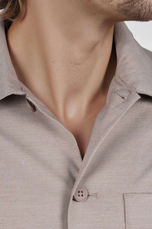 Solid-Polyester-Blend-Regular-Fit-Men-s-Casual-Wear-Shirt