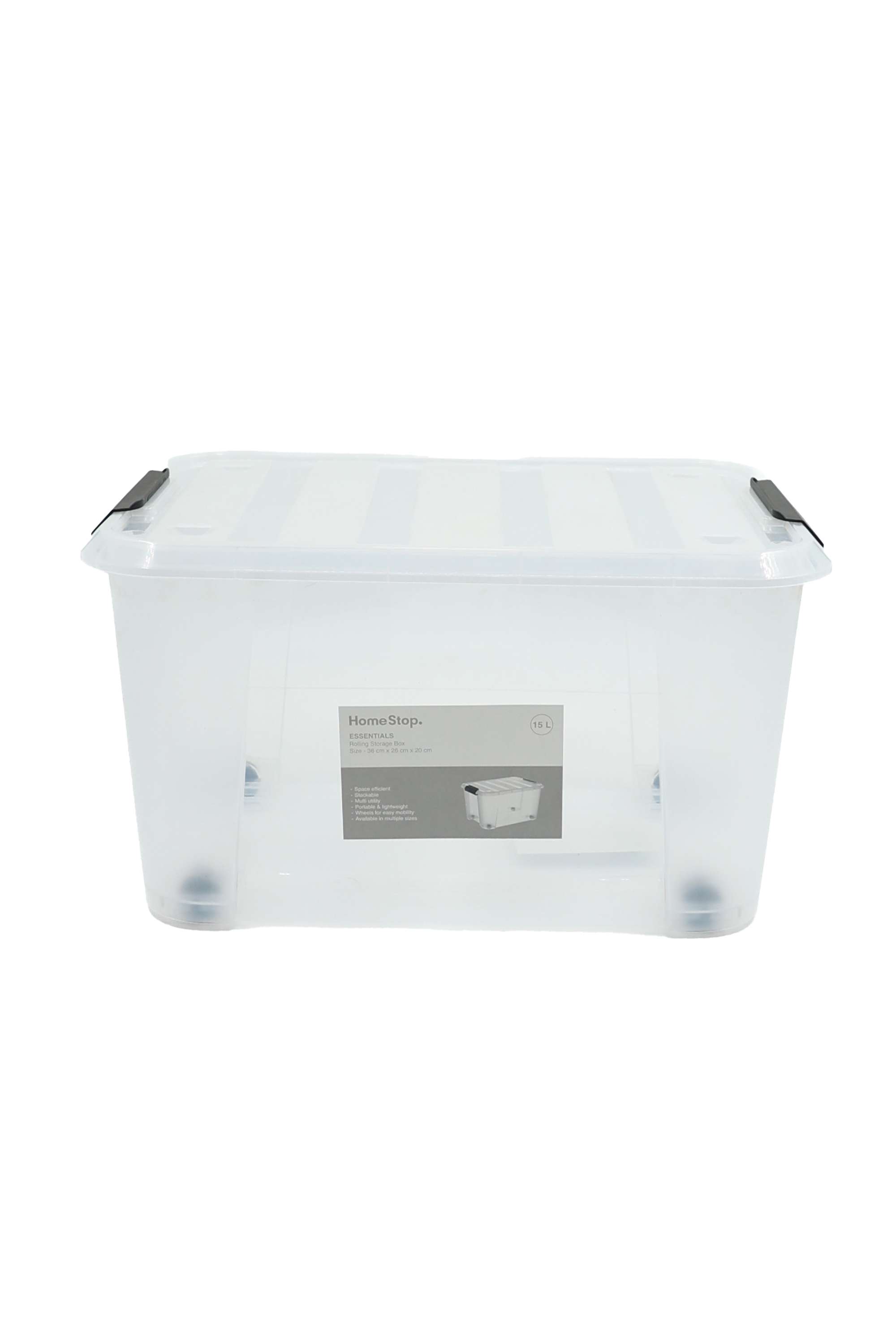 Essentials-Clear-Rolling-Box-15L