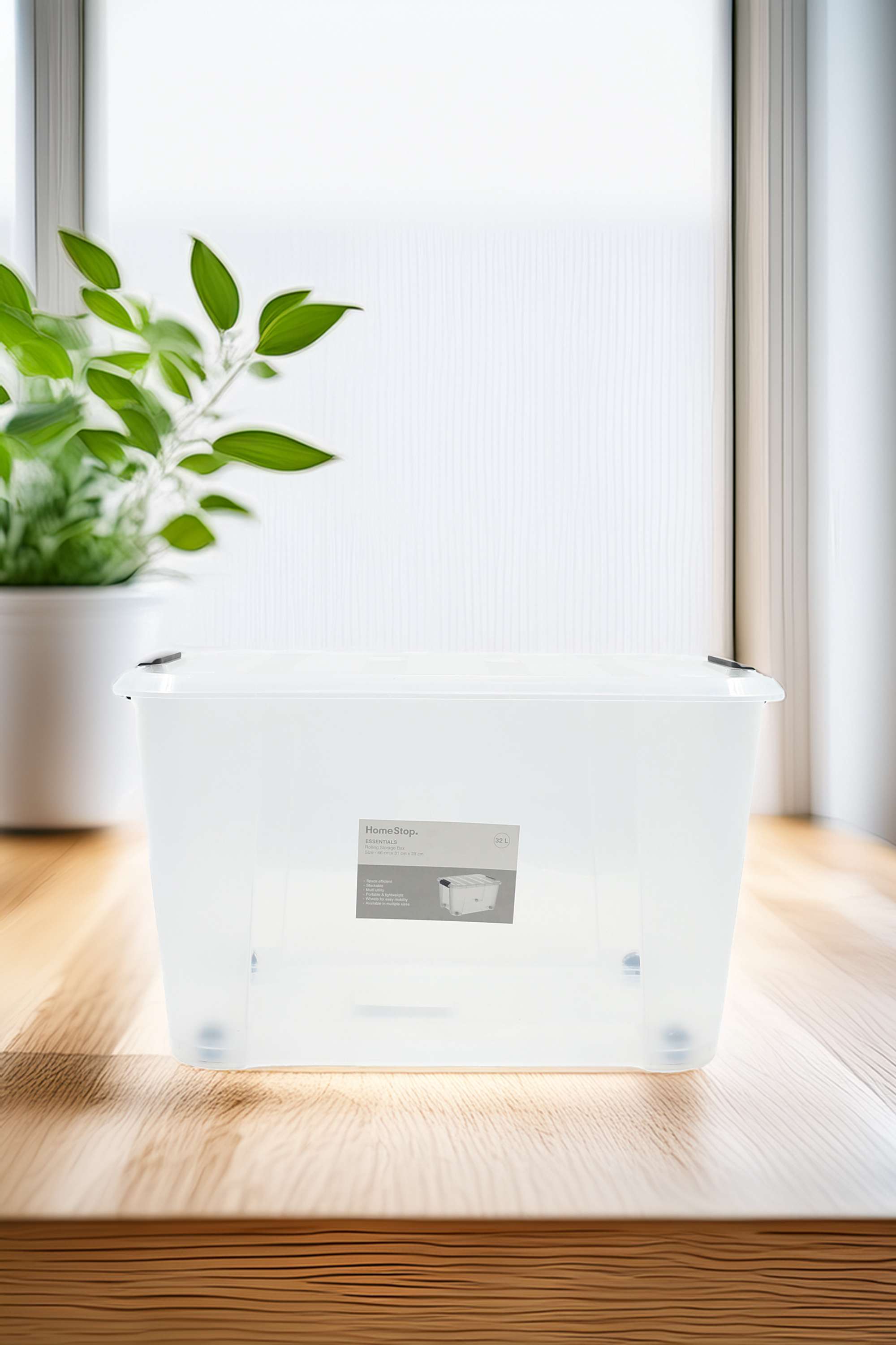 Essentials-Clear-Rolling-Box-32L