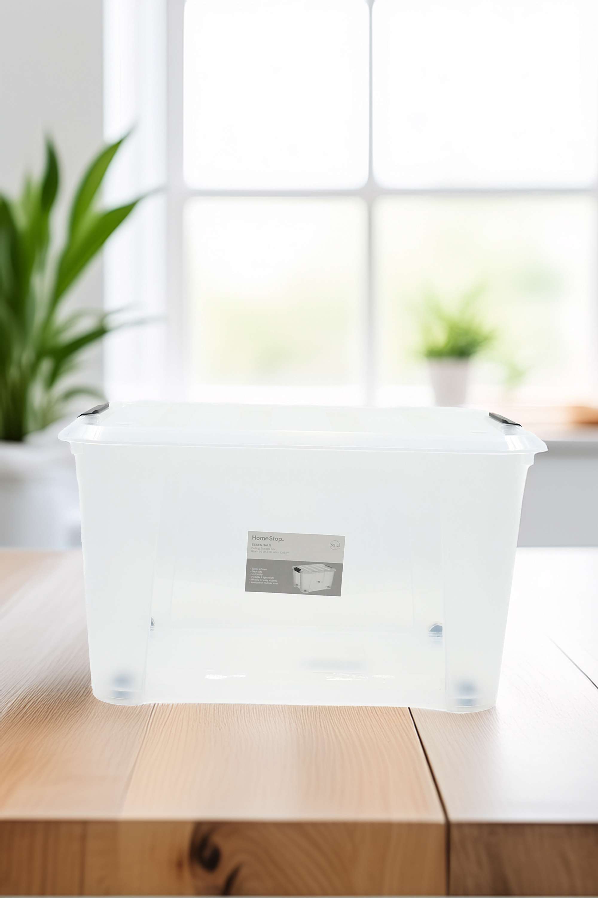 Essentials-Clear-Rolling-Box-52L