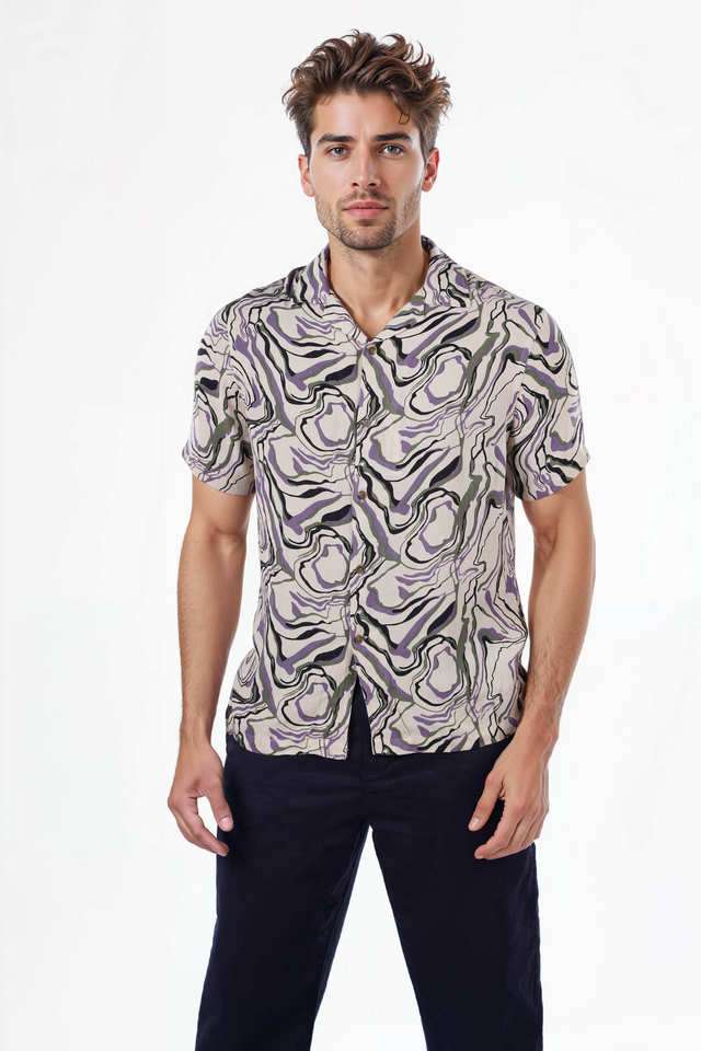 Printed-Viscose-Regular-Fit-Men-s-Casual-Wear-Shirt