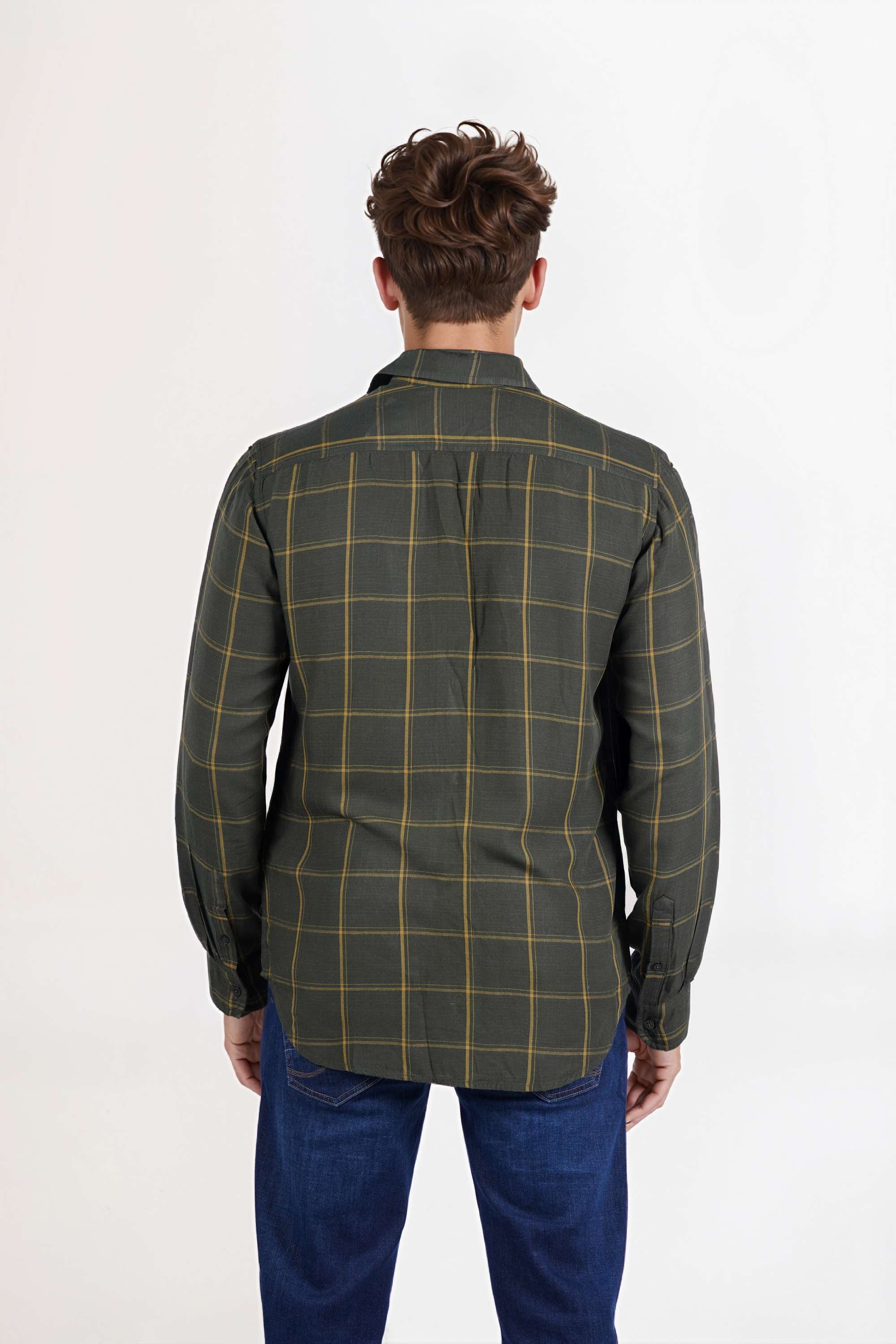 Checks-Viscose-Blend-Regular-Fit-Men-s-Casual-Wear-Shirt