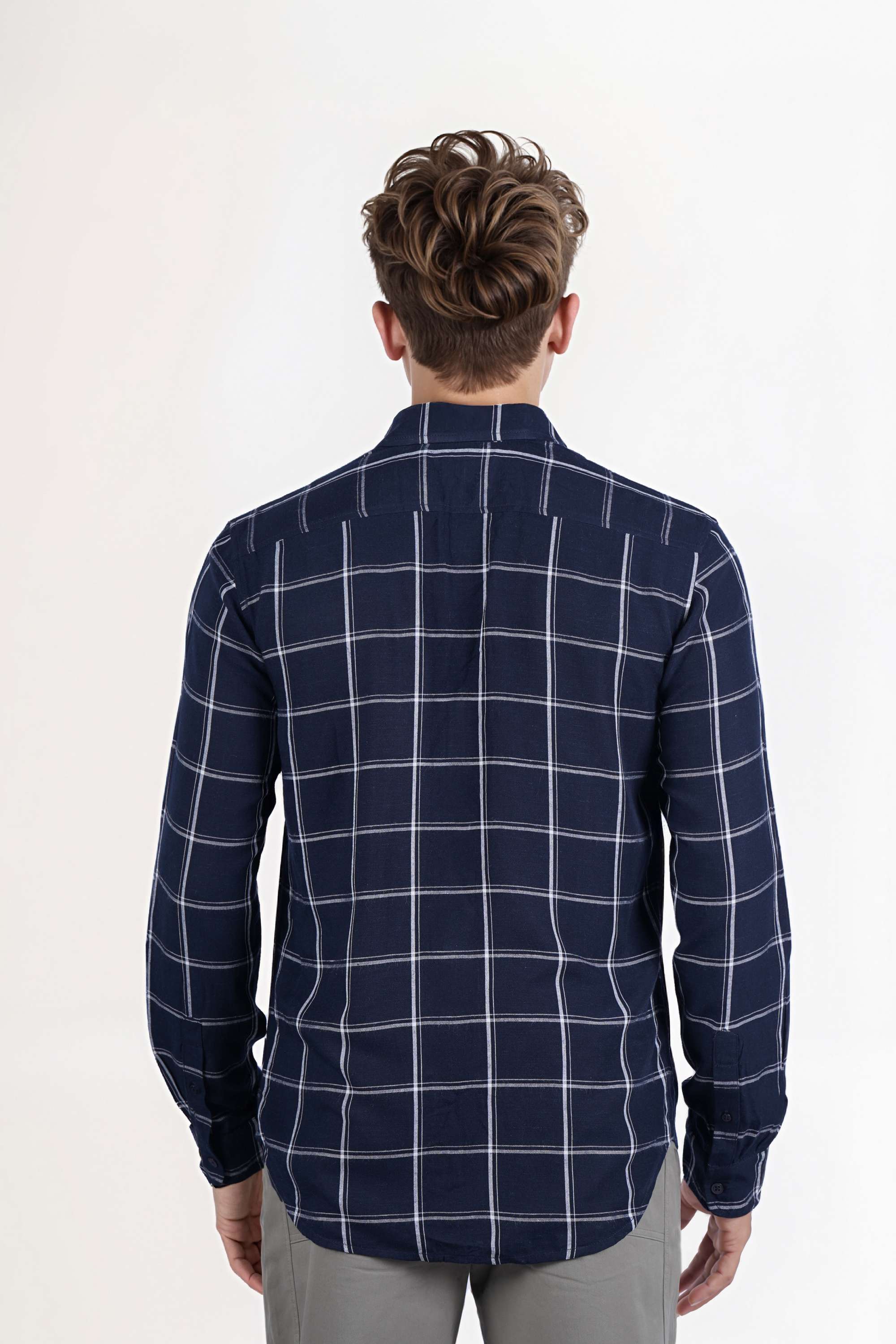 Checks-Viscose-Blend-Regular-Fit-Men-s-Casual-Wear-Shirt