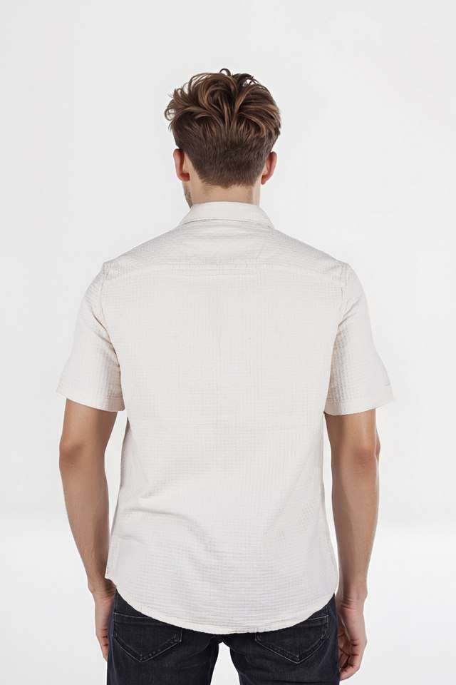 Solid-Cotton-Regular-Fit-Men-s-Casual-Wear-Shirt