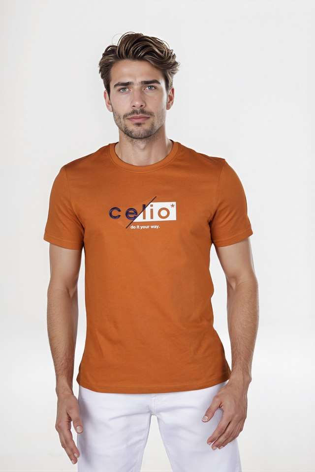 Textured-Cotton-Round-Neck-Men-s-T-Shirt
