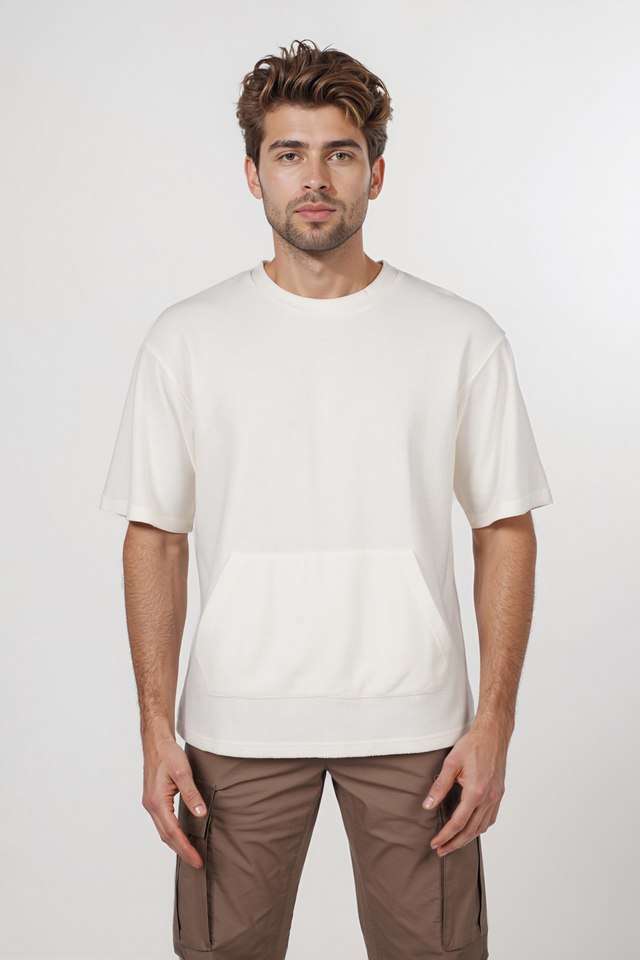 Textured-Cotton-Round-Neck-Men-s-T-Shirt