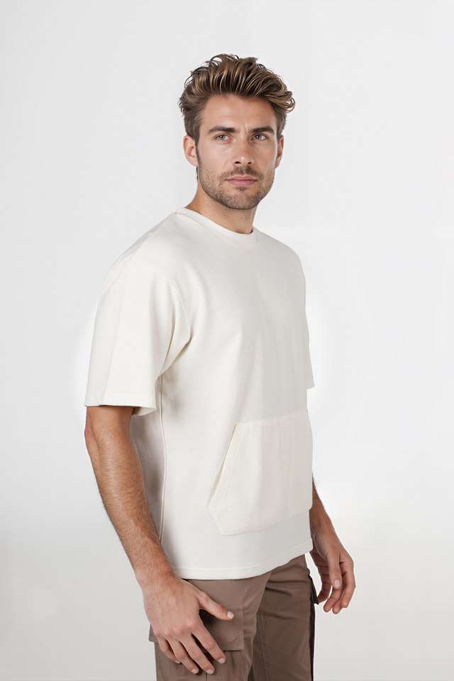 Textured-Cotton-Round-Neck-Men-s-T-Shirt