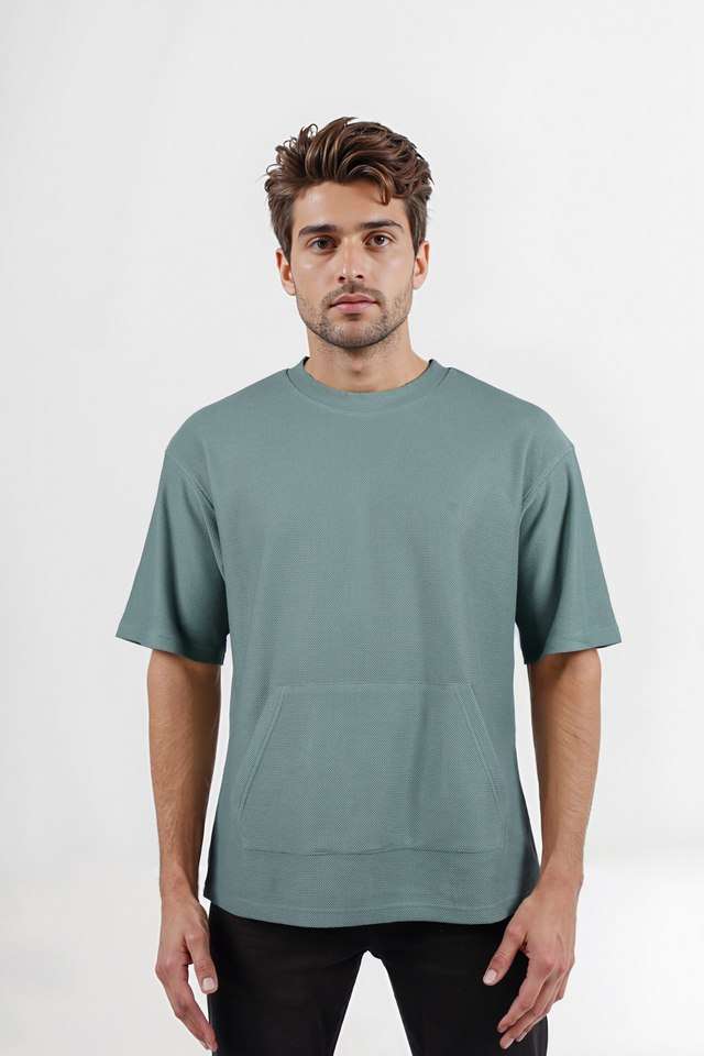 Textured-Cotton-Round-Neck-Men-s-T-Shirt