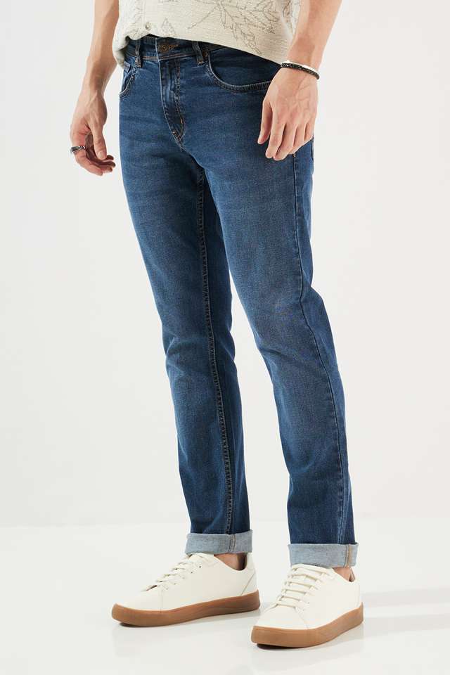 Mid-Rise-Blended-Fabric-Slim-Fit-Men-s-Jeans