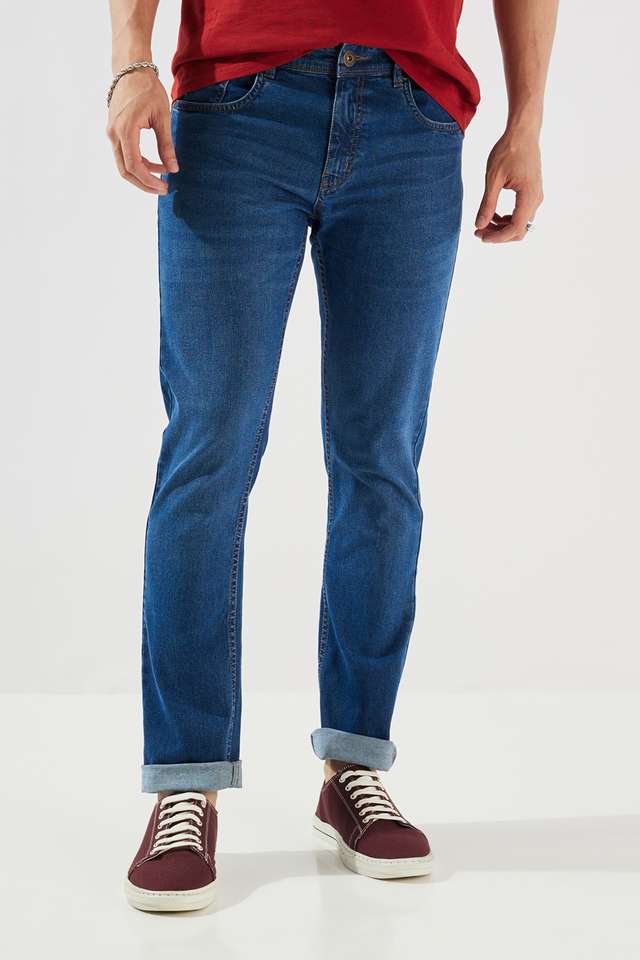 Mid-Rise-Blended-Fabric-Slim-Fit-Men-s-Jeans