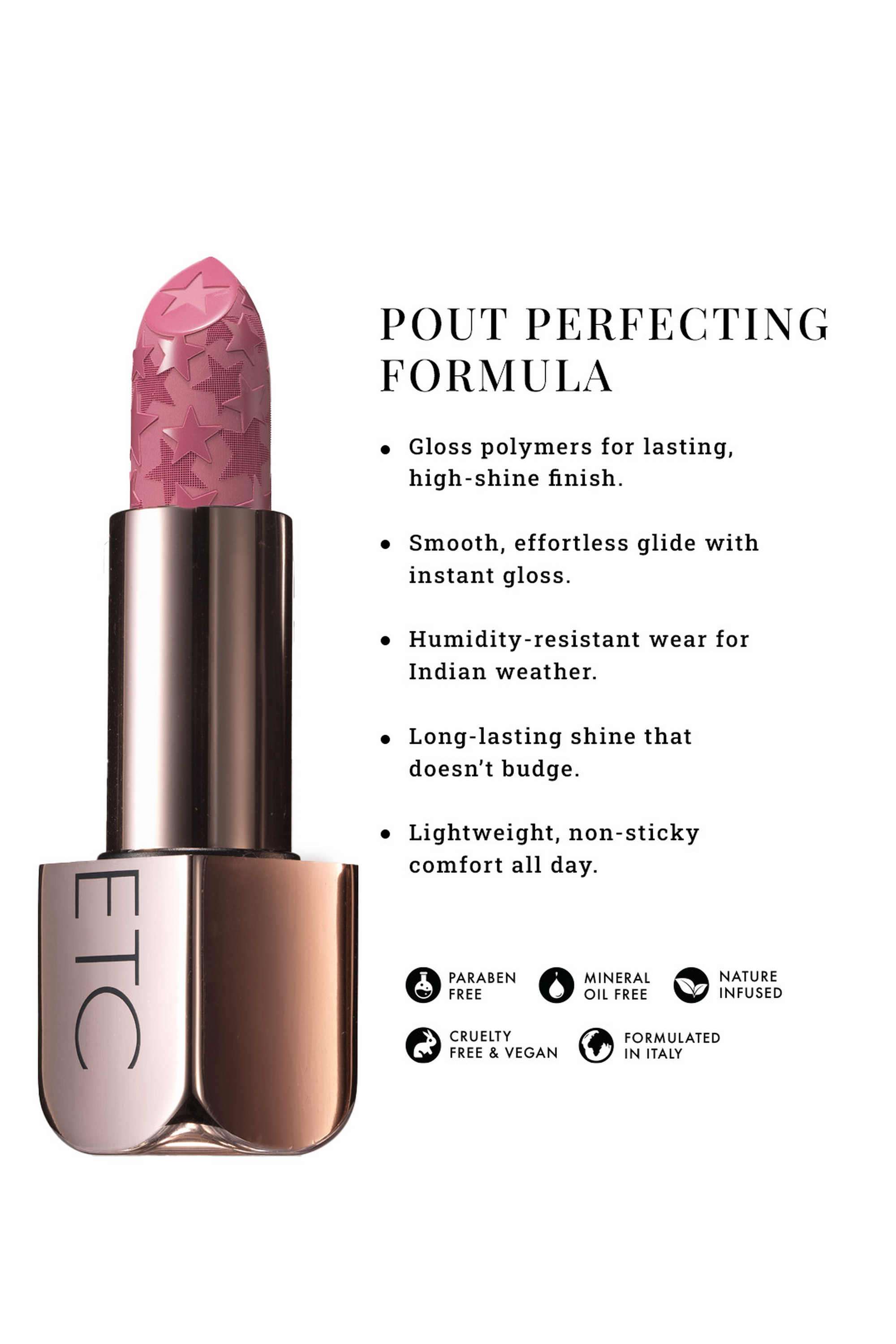 Pout -Perfect -Etc-Moisture-Shine-Lipstick---Pretty-Please -4-gm