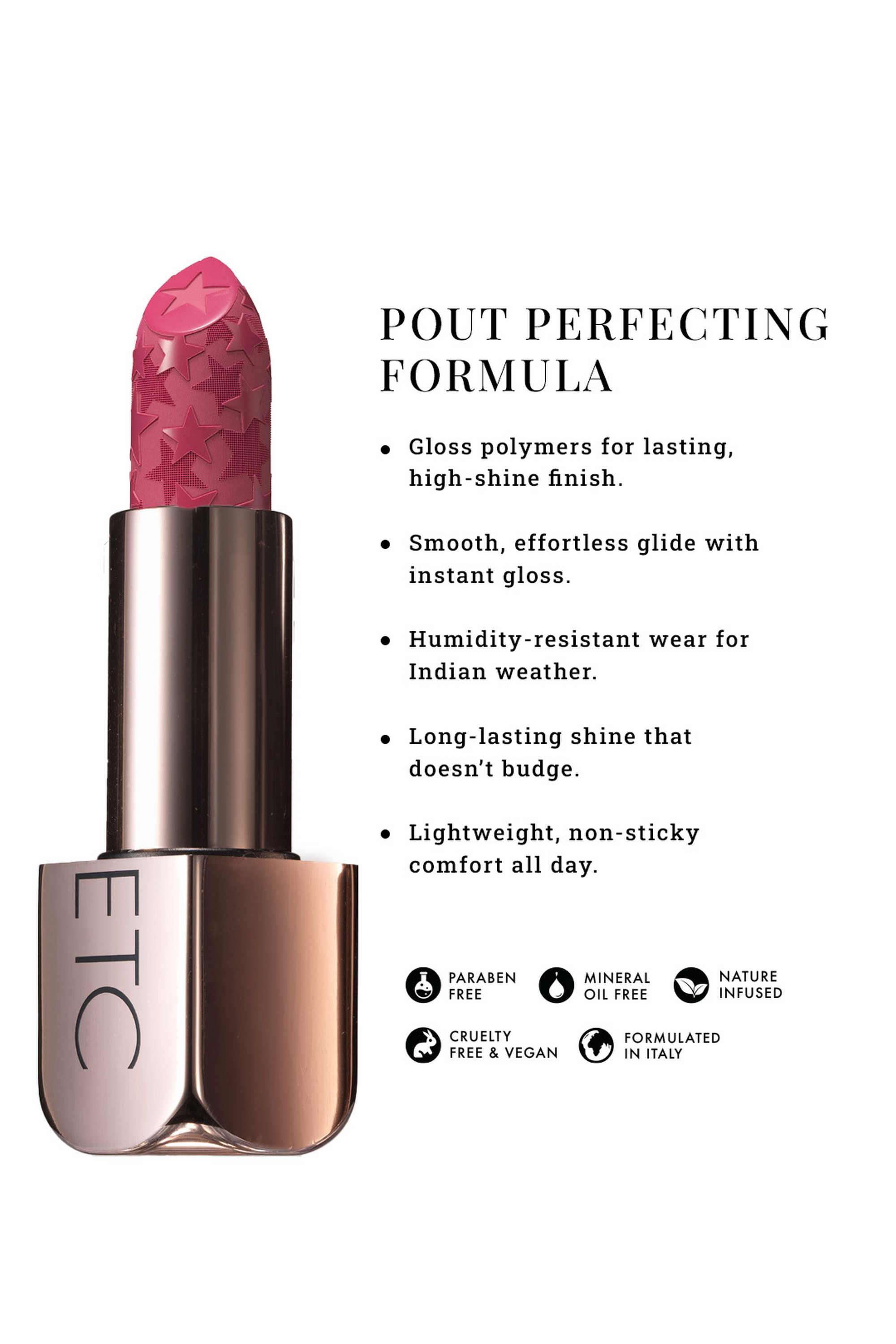 Pout -Perfect -Etc-Moisture-Shine-Lipstick---Show-Stopper -4-gm