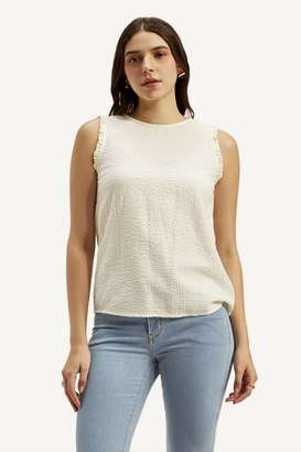 Textured-Cotton-Round-Neck-Women-s-Top