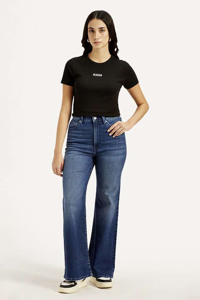 High-Rise-Blended-Fabric-Regular-Fit-Women-s-Jeans