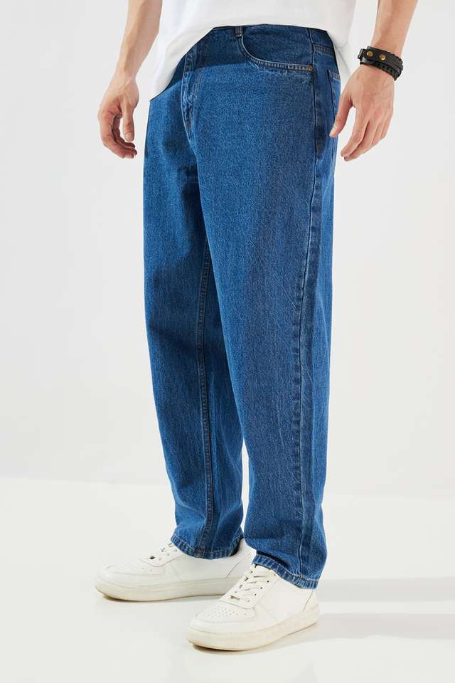Mid-Rise-Blended-Fabric-Relaxed-Fit-Men-s-Jeans