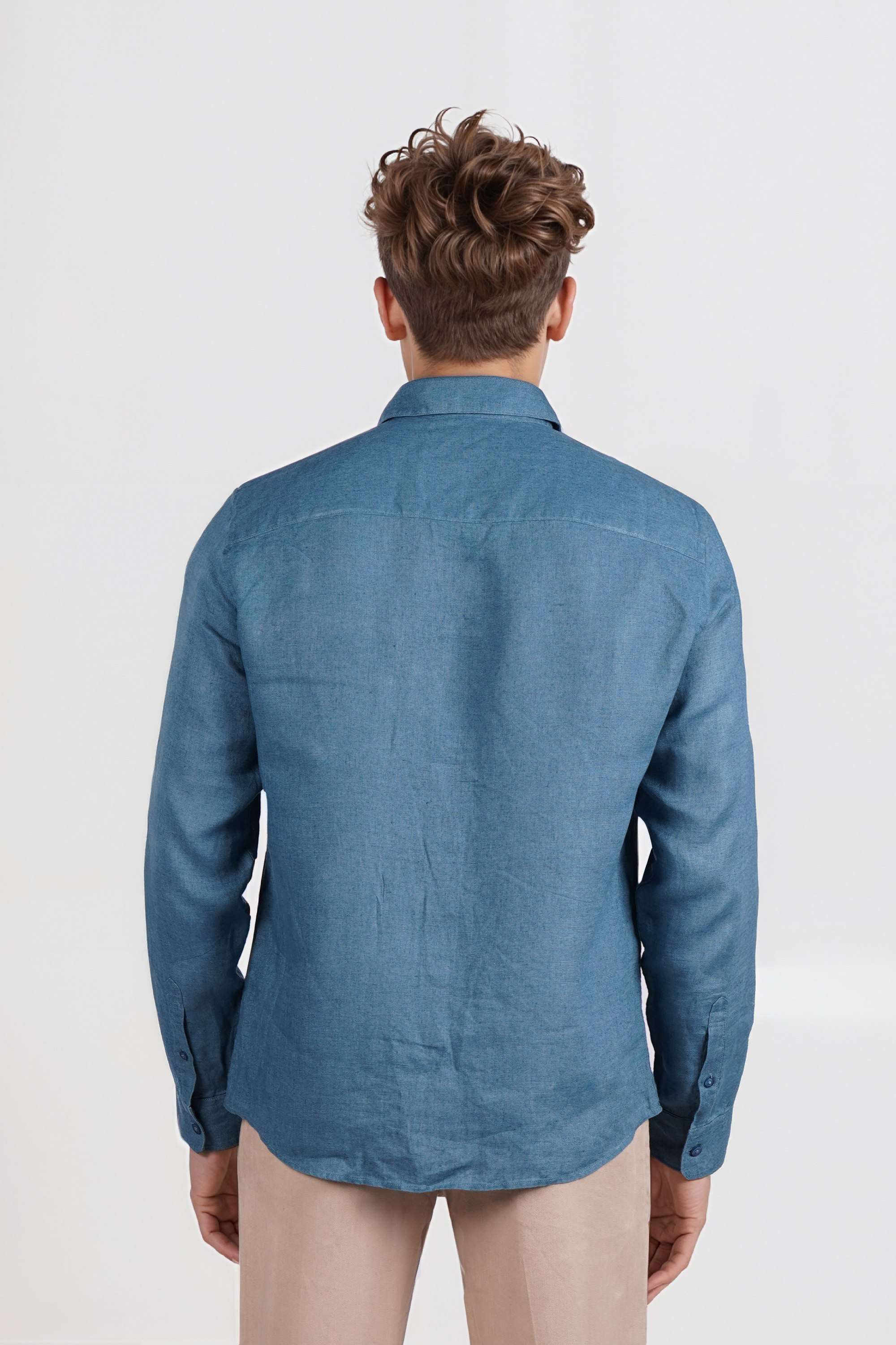 Solid-Linen-Regular-Fit-Men-s-Casual-Wear-Shirt