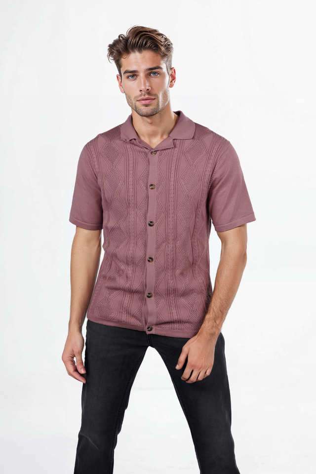 Textured-Cotton-Polo-Men-s-T-Shirt