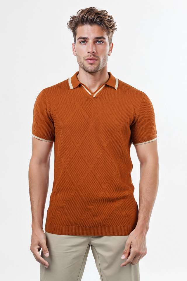 Textured-Cotton-Polo-Men-s-T-Shirt