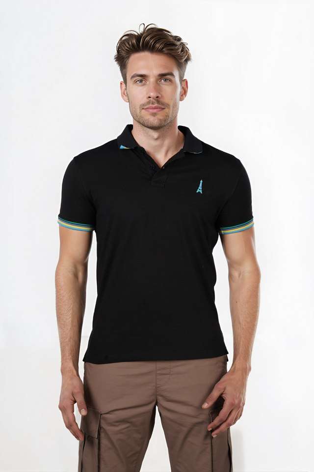Solid-Cotton-Polo-Men-s-T-Shirt