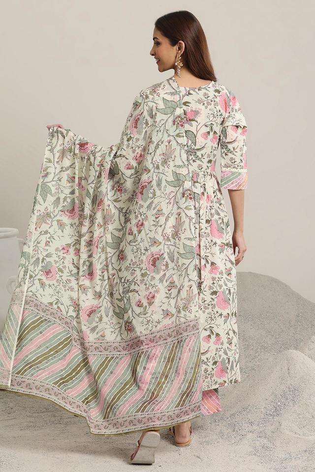 Printed-Calf-Length-Cotton-Woven-Women-s-Kurta-Set