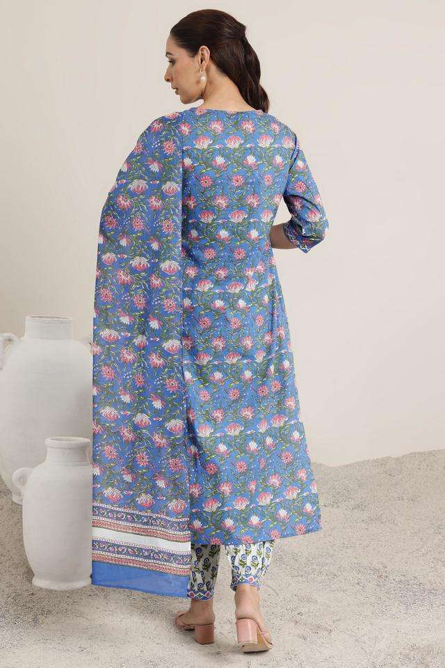 Printed-Calf-Length-Cotton-Woven-Women-s-Kurta-Set