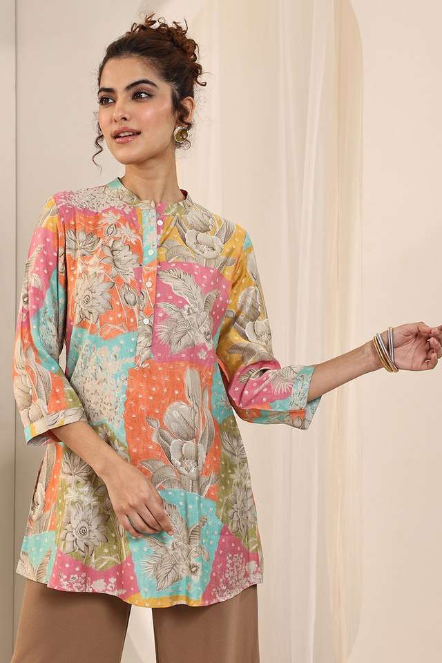 Printed-Blended-Fabric-Straight-Fit-Women-s-Kurti
