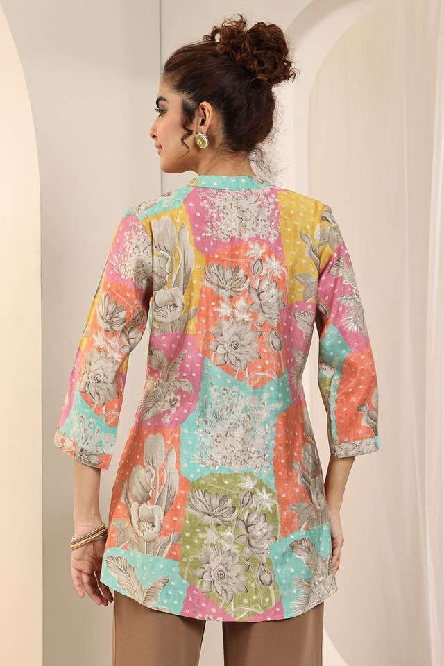 Printed-Blended-Fabric-Straight-Fit-Women-s-Kurti