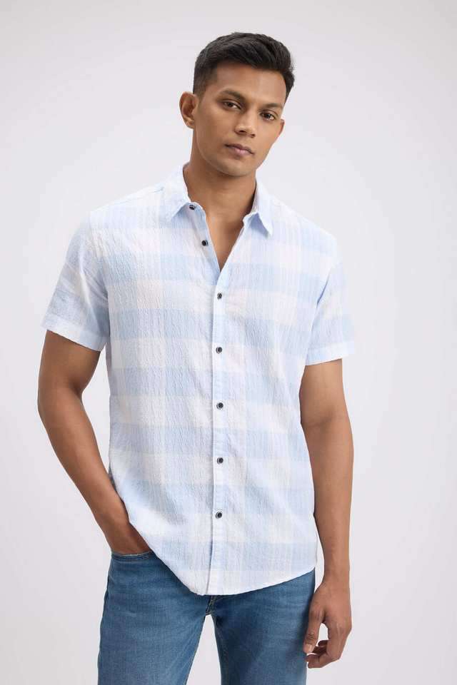 Checks-Cotton-Lycra-Regular-Fit-Men-s-Casual-Wear-Shirt