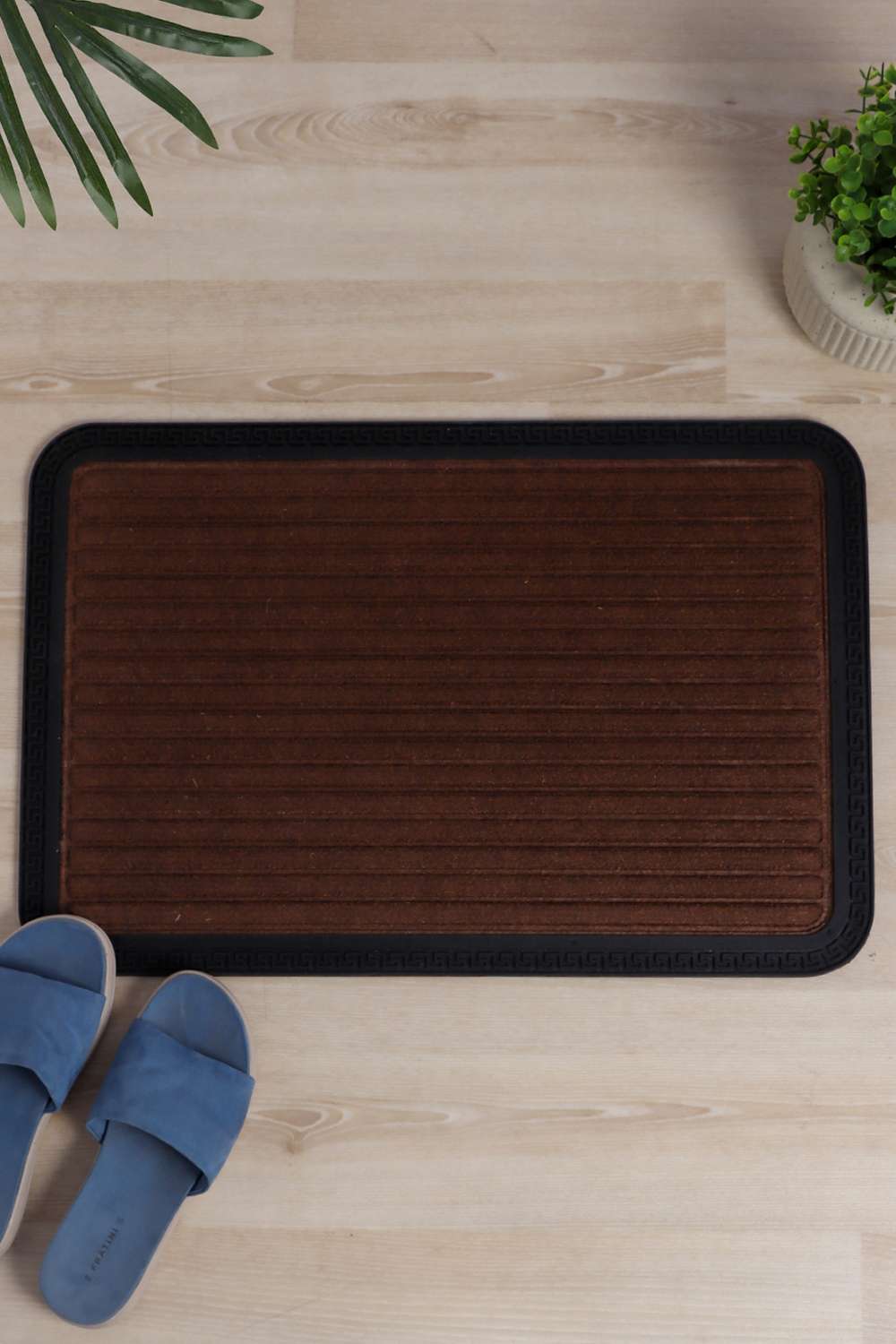 Natura-Stripe-Pp-Taupe-Doormat-40X60Cm