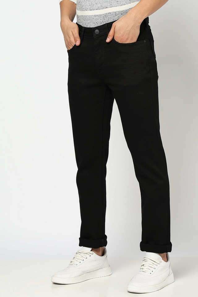 Light-Wash-Cotton-Blend-Straight-Fit-Men-s-Jeans