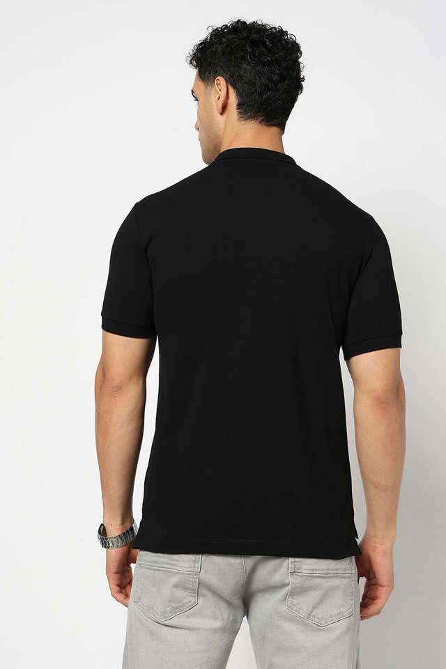 Solid-Cotton-Blend-Polo-Men-s-T-Shirt