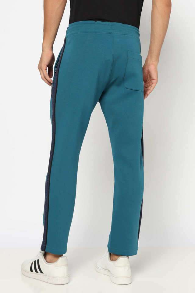 Solid-Cotton-Blend-Regular-Fit-Men-s-Track-Pants