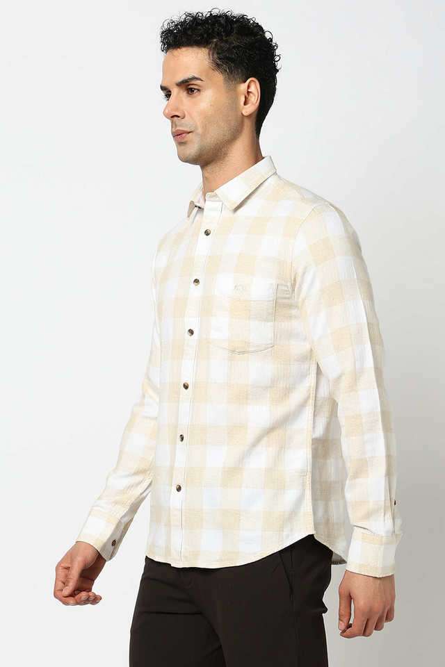Checks-Blended-Fabric-Regular-Fit-Men-s-Casual-Wear-Shirt