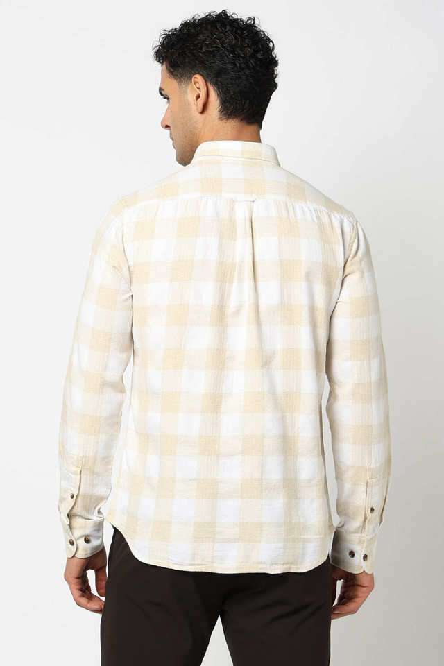 Checks-Blended-Fabric-Regular-Fit-Men-s-Casual-Wear-Shirt
