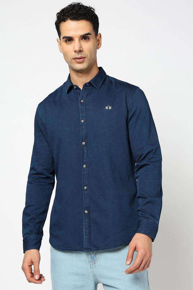 Solid-Cotton-Slim-Fit-Men-s-Casual-Wear-Shirt