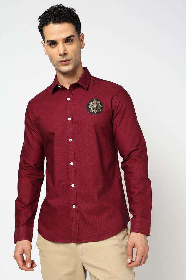 Solid-Cotton-Slim-Fit-Men-s-Casual-Wear-Shirt