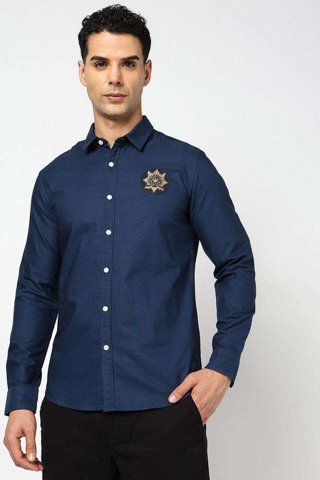 Solid-Cotton-Slim-Fit-Men-s-Casual-Wear-Shirt