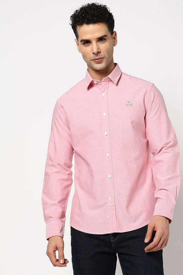 Solid-Cotton-Regular-Fit-Men-s-Casual-Wear-Shirt