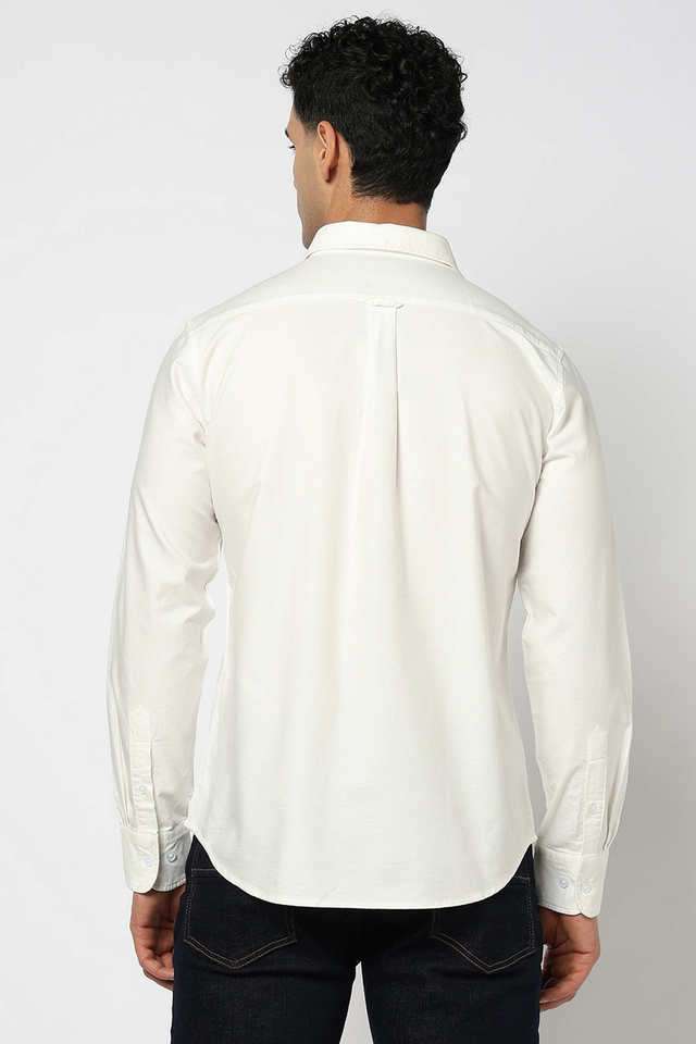 Solid-Cotton-Regular-Fit-Men-s-Casual-Wear-Shirt