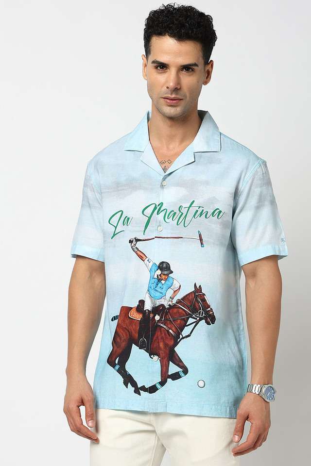 Printed-Blended-Fabric-Relaxed-Fit-Men-s-Casual-Wear-Shirt