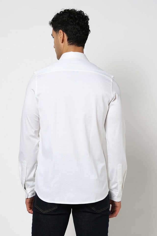 Solid-Cotton-Blend-Slim-Fit-Men-s-Casual-Wear-Shirt