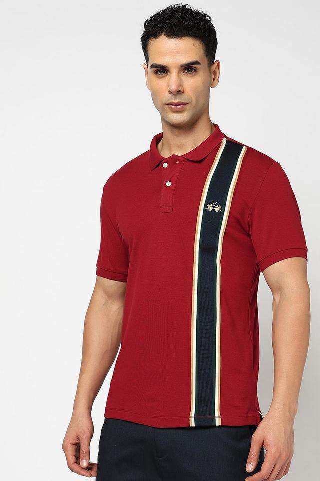 Solid-Cotton-Blend-Polo-Men-s-T-Shirt