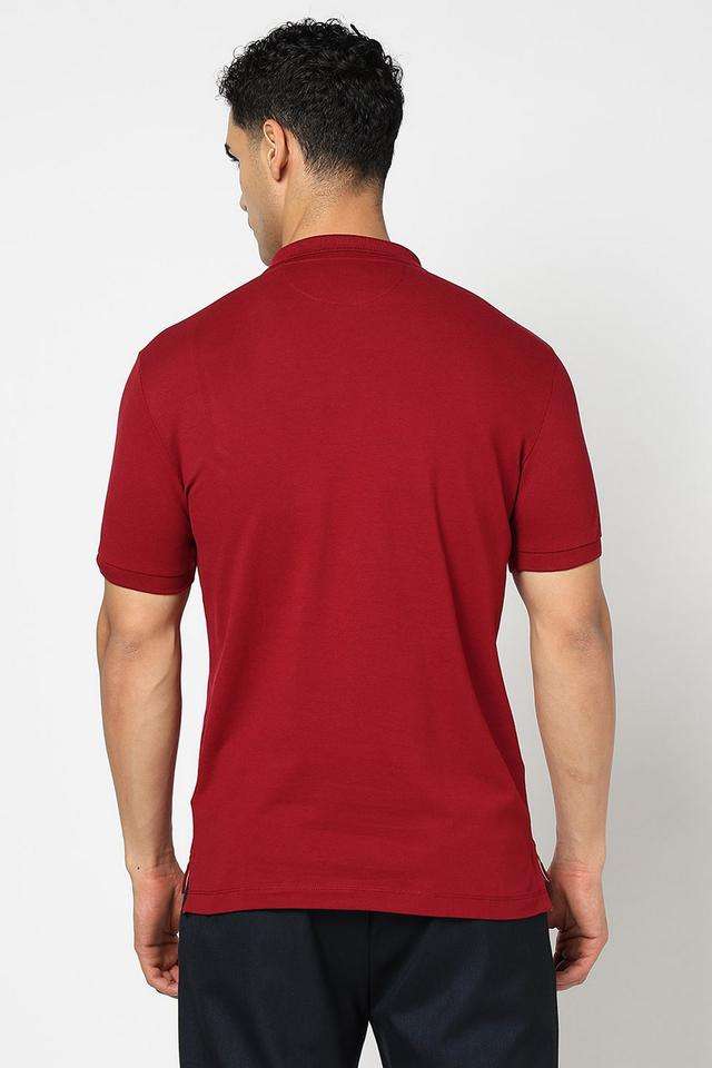 Solid-Cotton-Blend-Polo-Men-s-T-Shirt