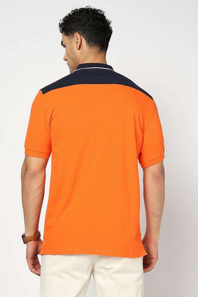 Solid-Cotton-Blend-Polo-Men-s-T-Shirt