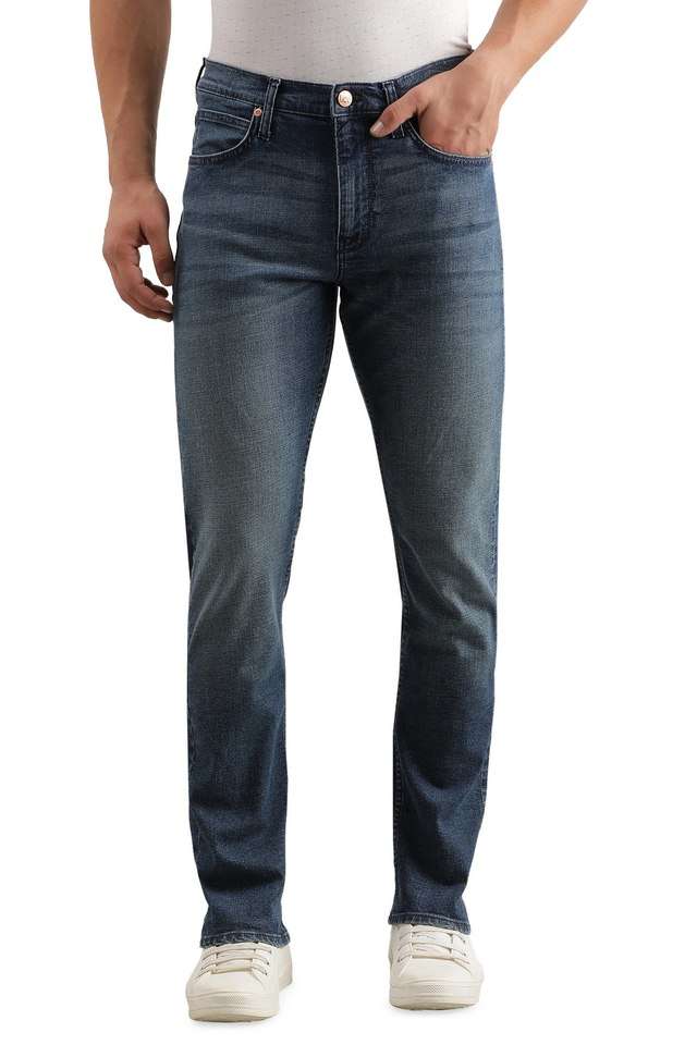 Light-Wash-Blended-Fabric-Regular-Fit-Men-s-Jeans