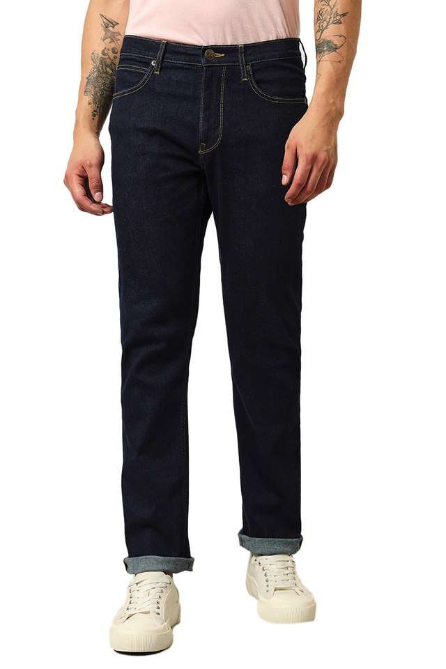 Light-Wash-Blended-Fabric-Regular-Fit-Men-s-Jeans