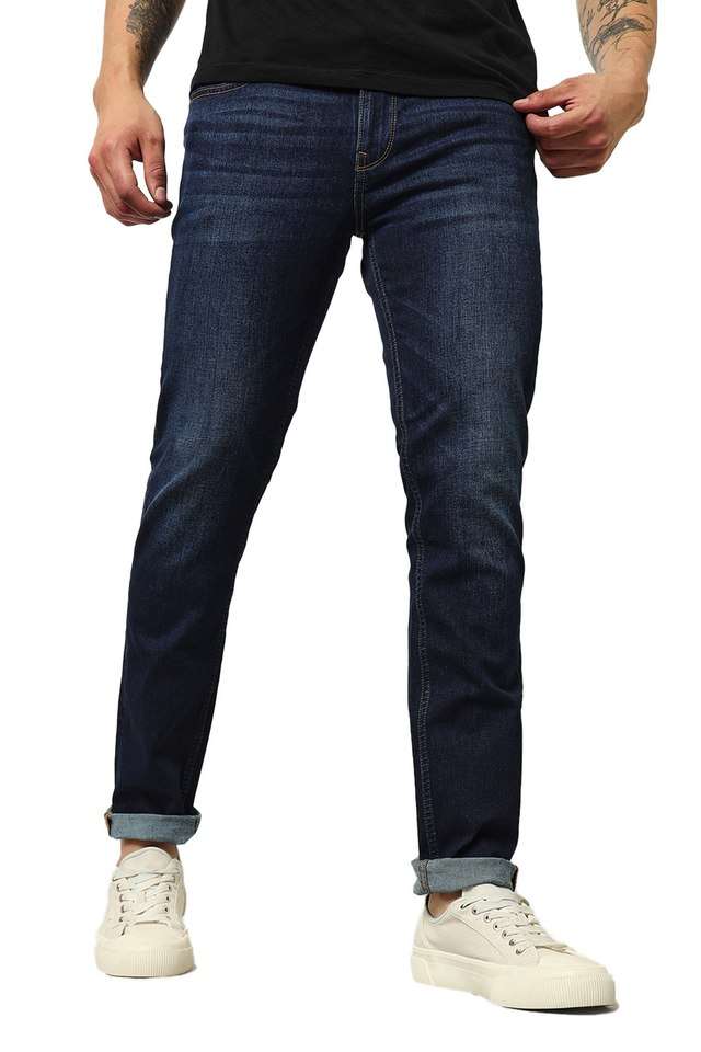 Light-Wash-Blended-Fabric-Tapered-Fit-Men-s-Jeans