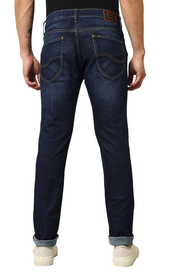 Light-Wash-Blended-Fabric-Tapered-Fit-Men-s-Jeans
